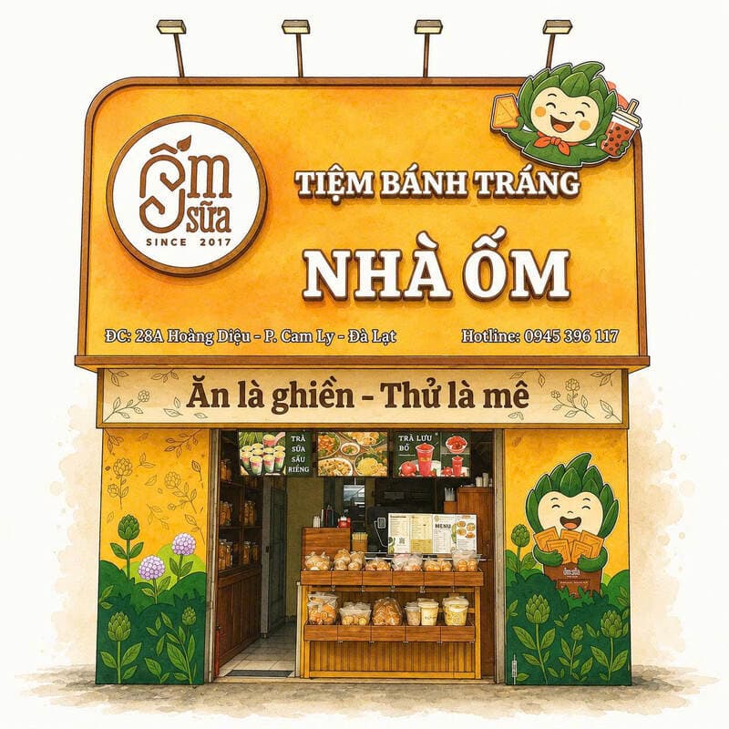Tiệm Bánh Tráng Nhà Ốm — 28A Hoàng Diệu